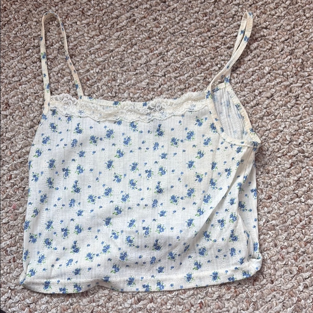 Cream Sleeveless Crop Camisole